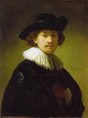 REMBRANDT Harmenszoon van Rijn Self-portrait with hat oil painting image